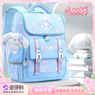 日本LEEQEJ玉桂狗书包小学生高颜值大容量女孩儿童包轻便减负护脊