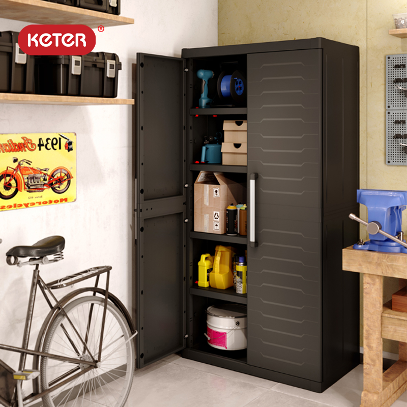 KETER大型塑料高柜可上锁