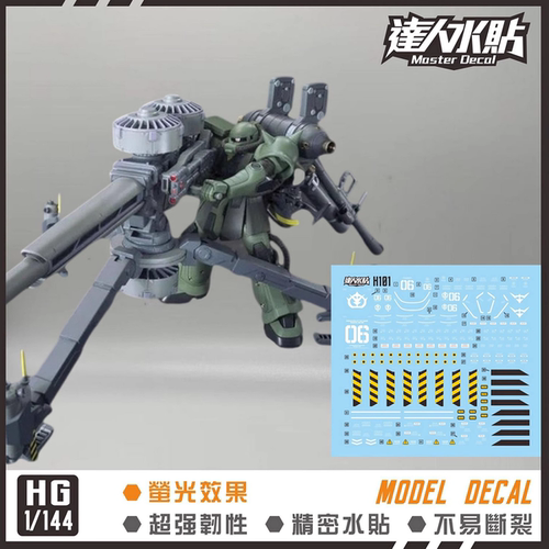 达人H101雷霆绿扎古II荧光水贴