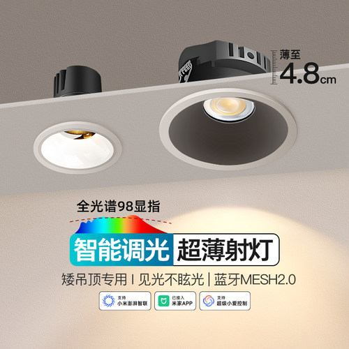 智能防眩调光矮吊顶专用超薄射灯