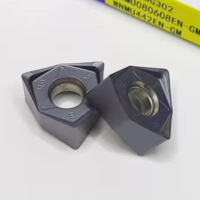 株洲钻石快进给数控刀片WNMU080608EN-GM 钢件 不锈钢 铸铁