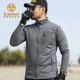 秋冬户外男摇粒绒开衫 保暖外套军迷冲锋衣内胆加厚双面飞翼抓绒衣