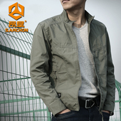 防水透气单层立领美式 春夏新款 冲登山服 冲锋夹克外套男士 户外工装