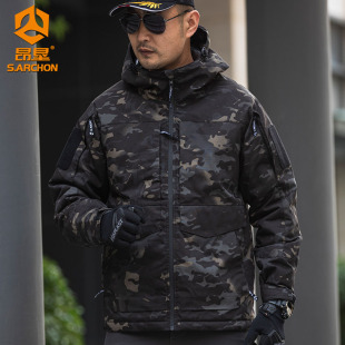 赤焰热反射战术棉服外套男士冬款户外迷彩保暖风衣军迷战地冲锋衣