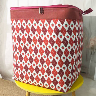 加厚帆布防潮收纳箱大容量衣服被子收纳袋可折叠拉链带盖钢圈搬家