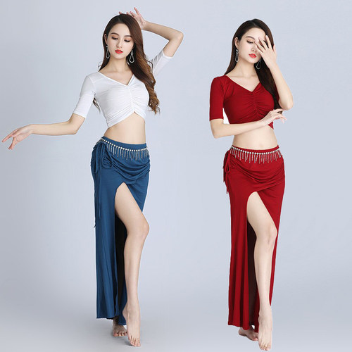 蝶际肚皮舞练功服显瘦垂感好
