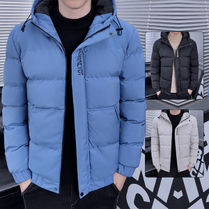 特步清仓秋冬季羽绒服男士加厚保暖休闲修身连帽潮流棉衣防寒外套