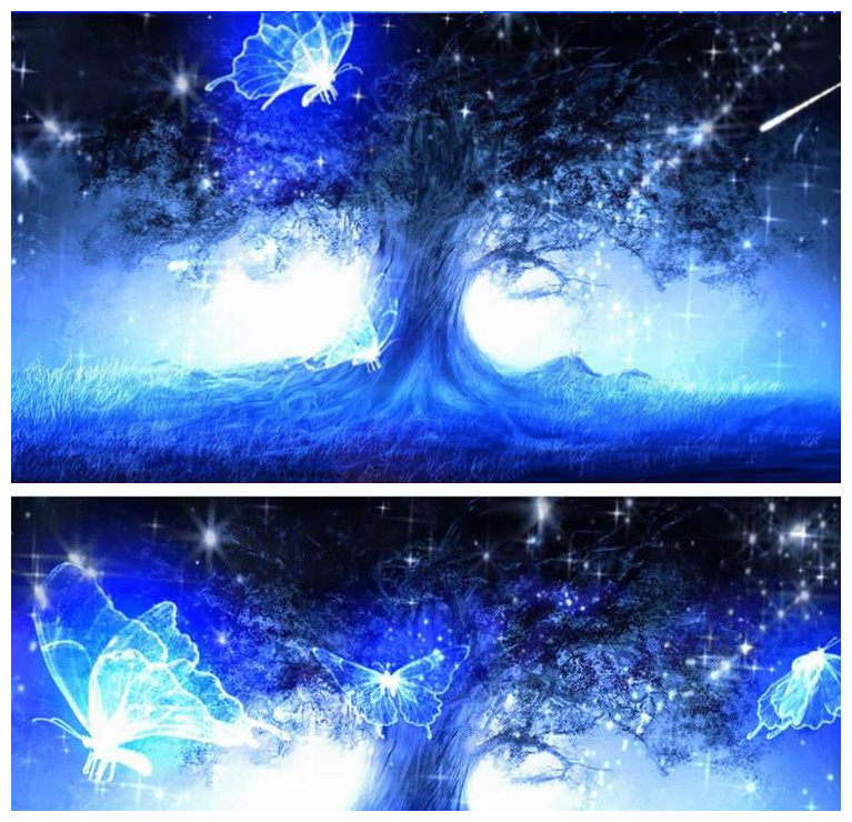 唯美舞台背景舞蹈演出背景 生命树粒子星空流星雨led动态视频素材