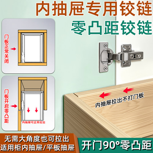 零凸距柜内抽屉阻尼缓冲铰链合页