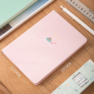 365 笔记本自填日期插画手账本两天一页日计划月计划A5彩色内页本