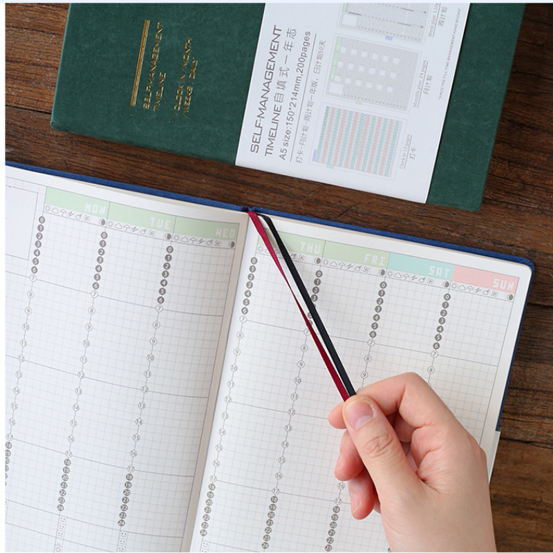 布面时间轴手账本100张