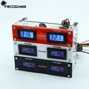 FREEZE WDXS-GQ 光驱位多功能面板 双组双屏温度显示 电脑水冷