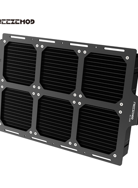 FREEZEMOD全铝合金水冷双散热排安装支架BJ-360配DC口集线器3mm厚