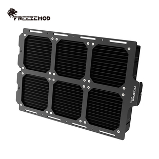 FREEZEMOD全铝合金水冷双散热排安装 360配DC口集线器3mm厚 支架BJ