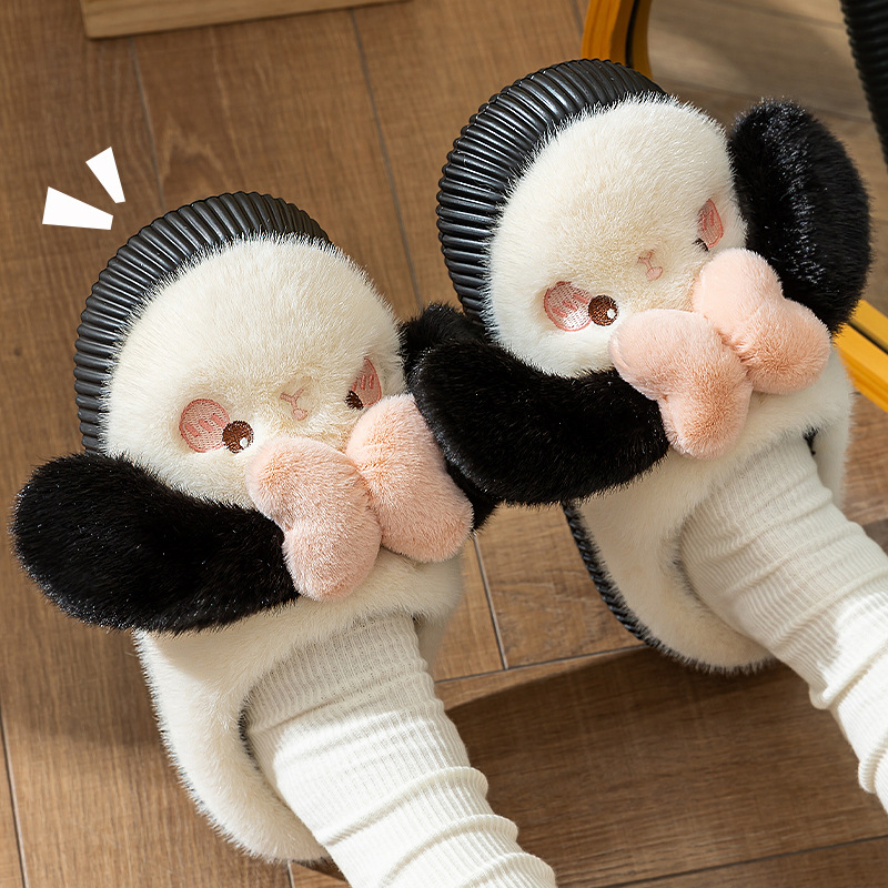 情侣款棉拖鞋女款秋冬季2025新款保暖防滑室内家居可爱卡通棉拖女