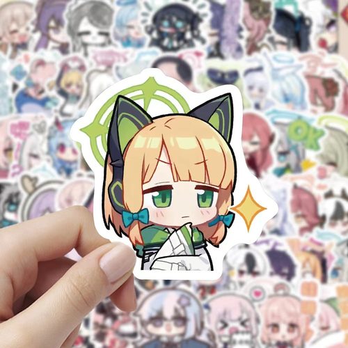 240张Q版蔚蓝档案贴纸碧蓝档案表情包游戏周边小鸟游星野二次元动漫人物头像手账手机平板装饰贴防水