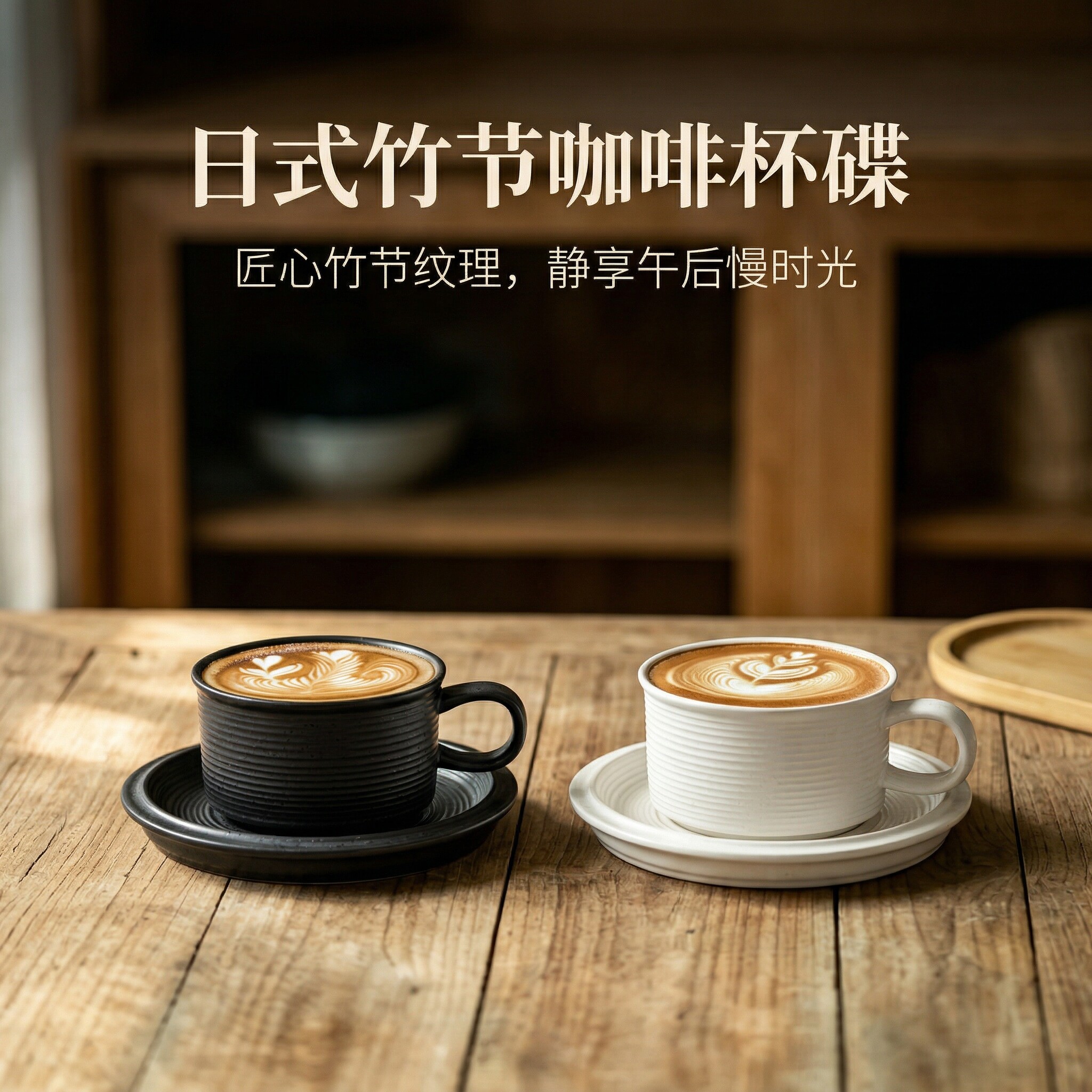 日式高档咖啡杯子杯碟套装精致轻碗