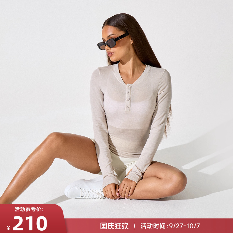 RESHAPE/重塑之路 圆领纽结含羊毛舒适运动长袖ButtonWool