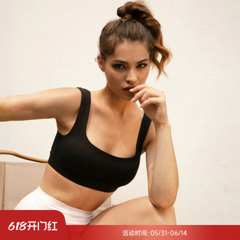 RESHAPE/重塑之路 方领中强度宽肩带美背瑜伽健身运动内衣Square