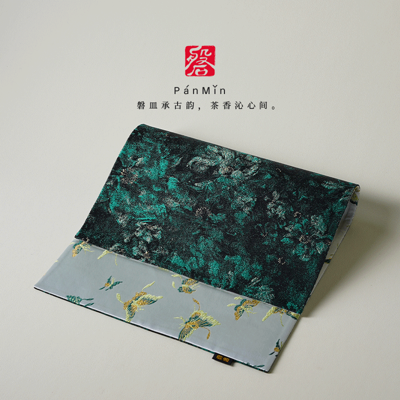 磐皿｜景德镇·熹语·油画花卉双面干泡茶席高档中式复古茶桌布垫,居家布艺,茶席,淘宝优惠券,粉丝福利购,淘宝优惠卷