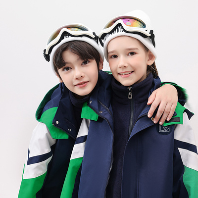 冲锋衣小学生校服澜洋贝贝三件套