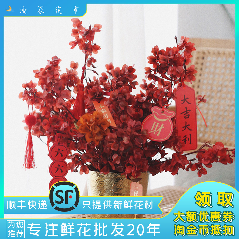 迎客节日北京凌晨花市新年干鲜花
