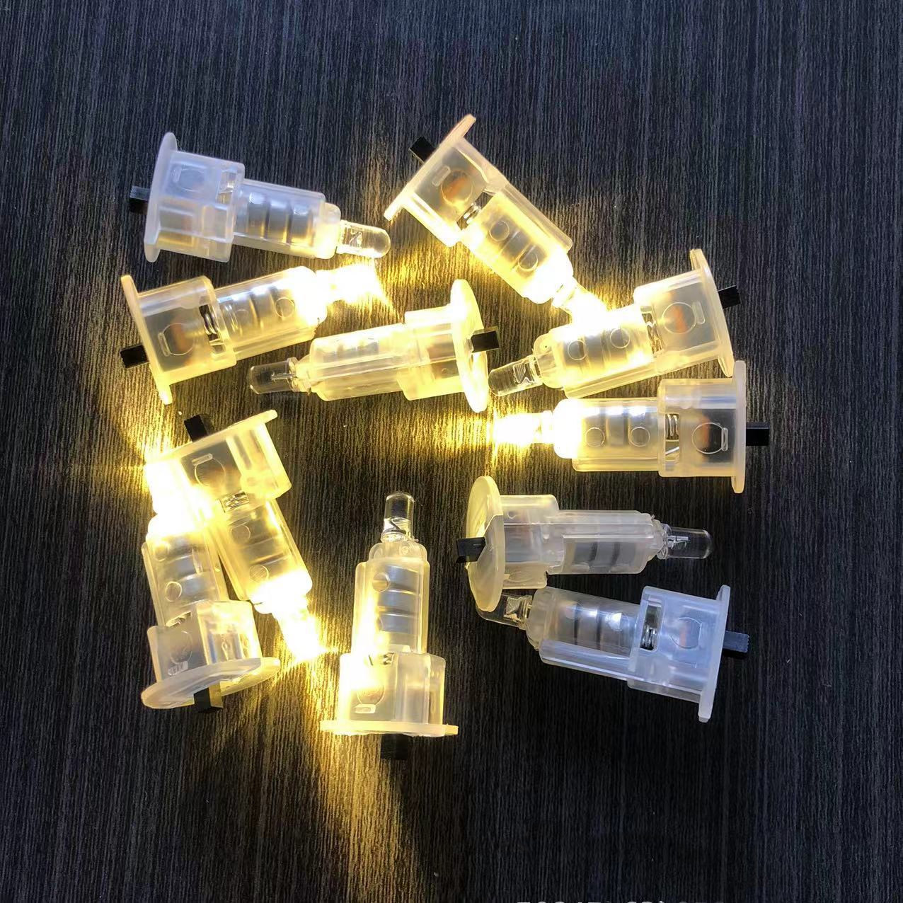 DIY灯笼灯芯电子灯底部开关暖光渐变儿童diy手工配件led小灯泡