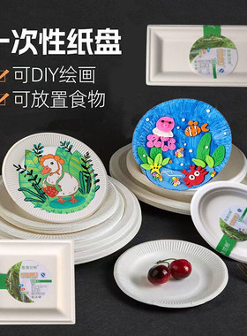 一次性幼儿园椭圆形678910寸盘子