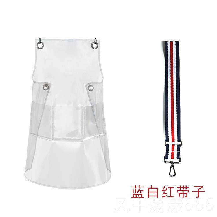 正品韩版时尚高端透明围裙水防油理发发店发防型师剪美发染烫师工