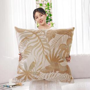 正品美式客靠厅沙发床上垫超大靠床头抱枕套子不含芯枕轻奢级高端