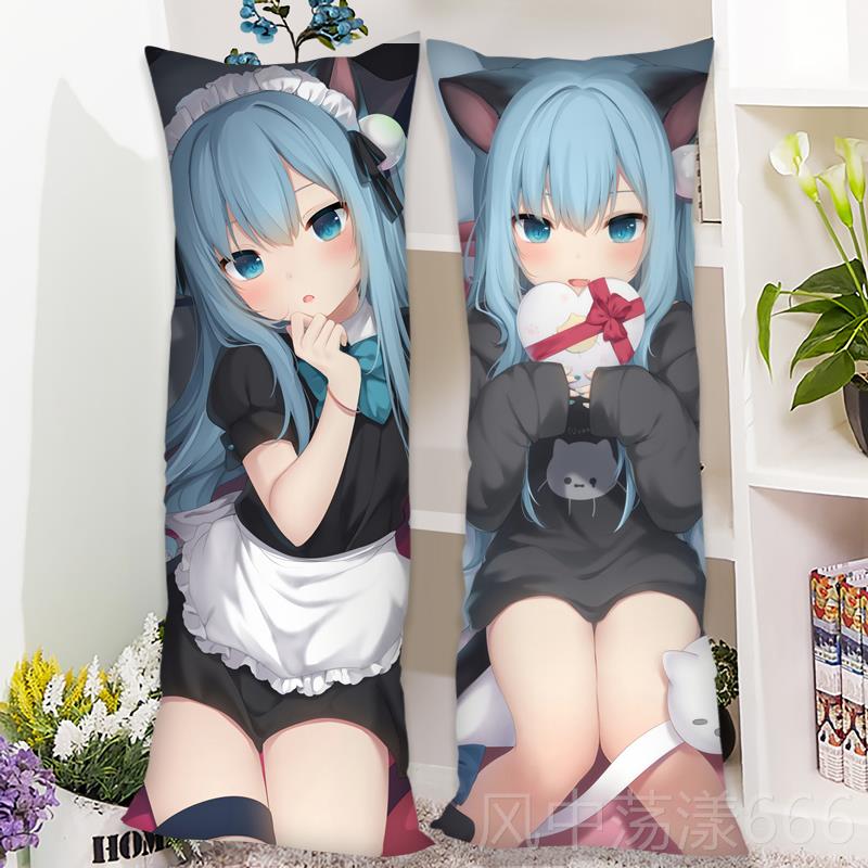 正品猫制羽雫等身抱枕猫耳美少女长抱猫枕娘猫咪定枕萝莉动漫头套