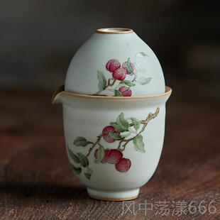 正品景瓷德人镇快客杯一壶一单人套装粗陶杯手绘茶壶一陶功夫茶具