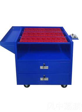 正品加中心数控白车色双抽刀具工车BT3带0HSK刀柄蓝色工具架锁刀