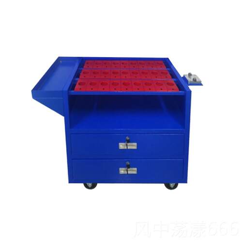 正品加中心数控白车色双抽刀具工车BT3带0HSK刀柄蓝色工具架锁刀