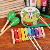 正品 儿童音儿乐教具木制听力训练幼园课表演 奥尔打击乐器夫套堂装