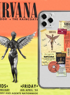 涅槃nirvana摇滚乐队透明手机壳华为荣耀小米OPPO红米realme三星vivo一加iQOO适用15苹果16iPhone17promaxs13