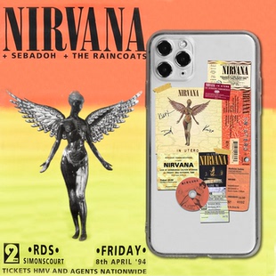 涅槃nirvana摇滚乐队透明手机壳华为荣耀小米OPPO红米realme三星vivo一加iQOO适用15苹果16iPhone17promaxs13