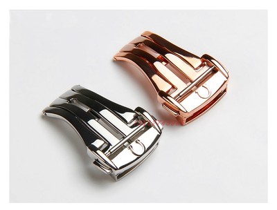 欧米茄适配精钢折叠扣真皮表带