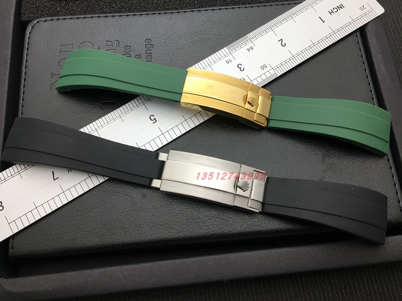 劳力士硅胶迪通拿黑水鬼手表带