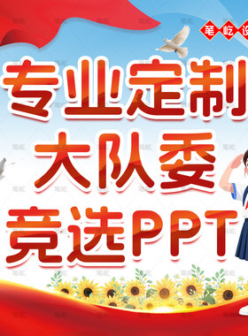 少先队大队委竞选班长演讲PPT制作三好小学生会介绍班干部代设计