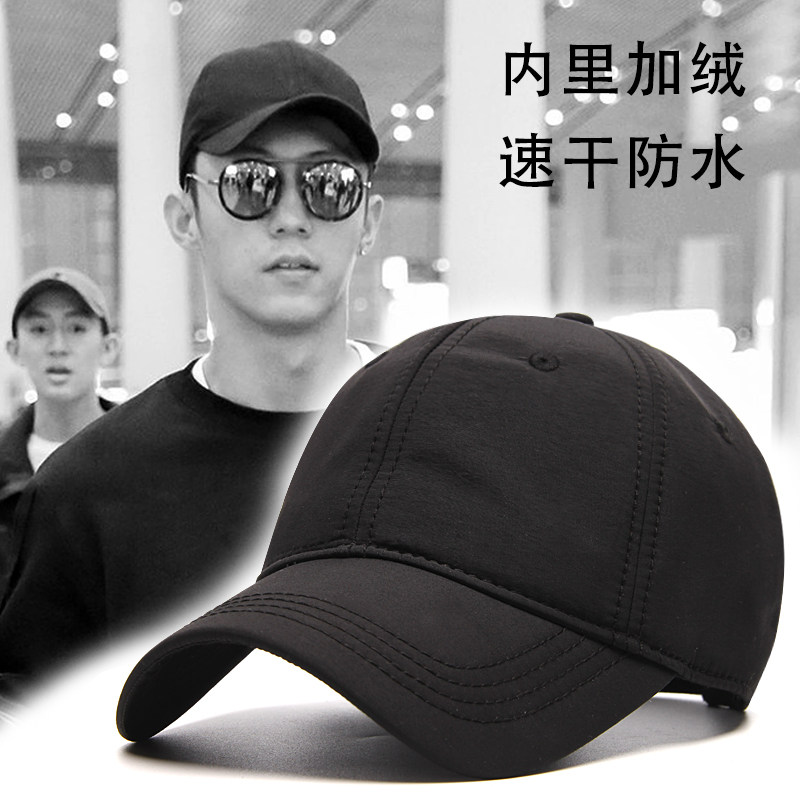 速干帽子女网红大头围棒球帽明星同款黑色鸭舌帽男式韩版秋冬加绒