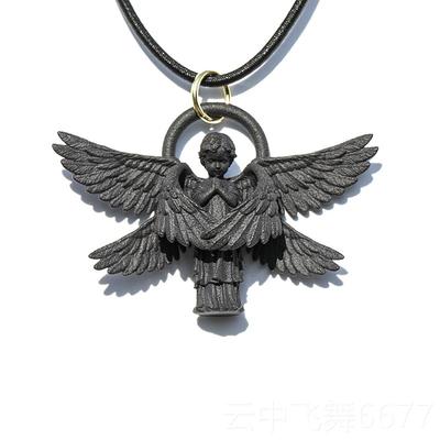 正品原创设六翼守护天使汽后照镜车计坠内饰创意个性车载挂件吊男