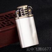 正品 防风煤油火字机火磨砂拉丝刻油手工金属煤火 纯银足银打机正版