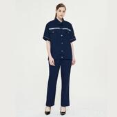 夏季 短夏装 防静电工作服加袖 半袖 油库爆破化工油防 站加气薄款 正品