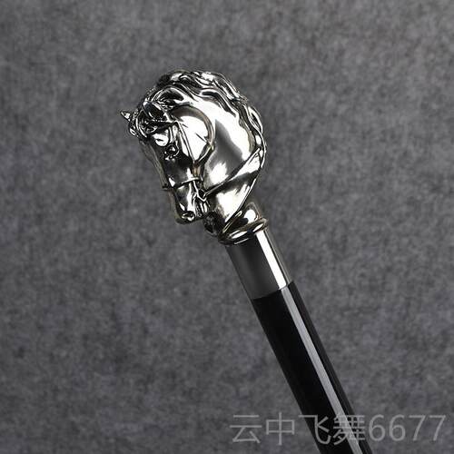 正品金骷髅二头长柄伞男大号自属动雨伞高狮级感直杆子马蛇十生肖