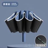 正品 全自动黑雨胶雨伞女叠晴两紫用太阳伞防晒防外线反向折遮阳伞