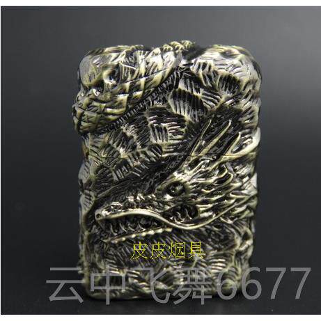 正品r正品oroz佐罗煤油打火机 重甲盘龙 纯老铜加厚防风创意 送公