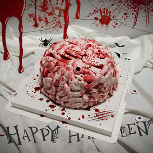 网红万圣节恶搞创意脑浆搞怪整蛊小恶魔生日蛋糕北京天津上海全国