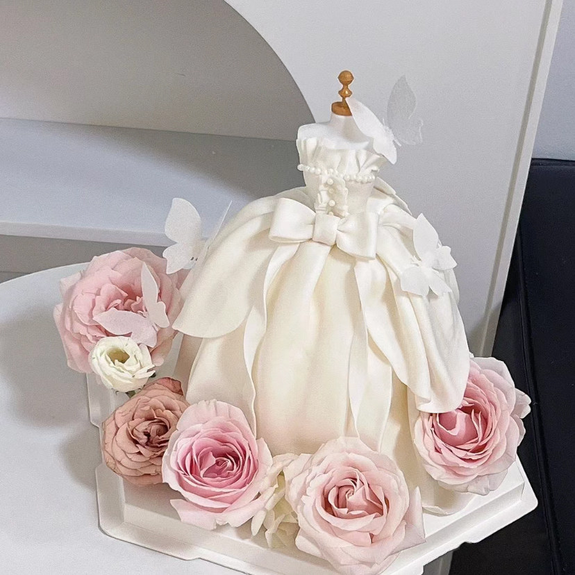 求婚订婚结婚婚礼唯美女神婚纱生日蛋糕北京天津河北全国同城配送