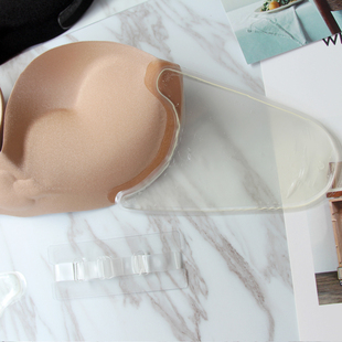 充气胸贴硅胶侧翼隐形文胸无侧翼专用侧翼硅胶内贴 透明重复使用